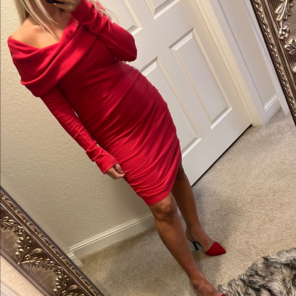 🌺RACHEL Rachel Roy 🌺Pink  Ruched Off-Shoulder Bodycon Dress - Picture 9 of 17